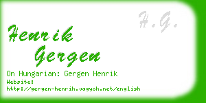 henrik gergen business card